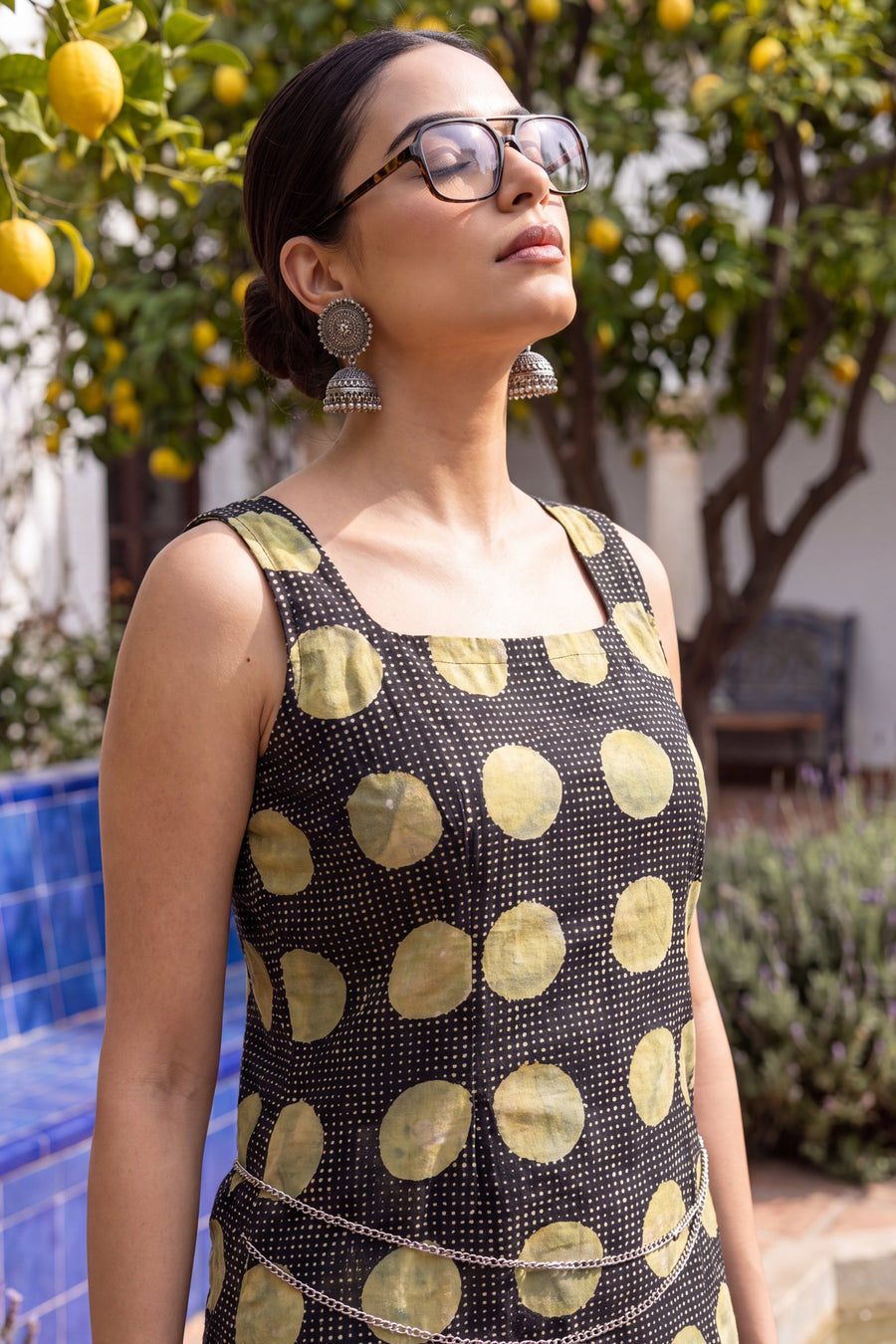 Indigo Dusk Square Neck Cotton Top — image 9