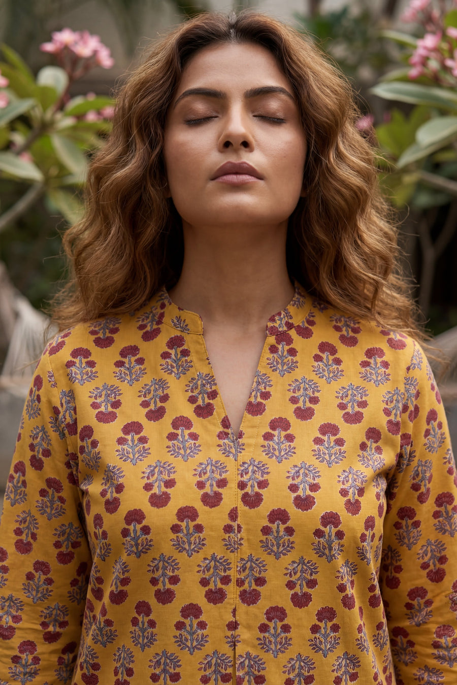 Regal Garden Mustard Cotton Co-ord Set — image 4