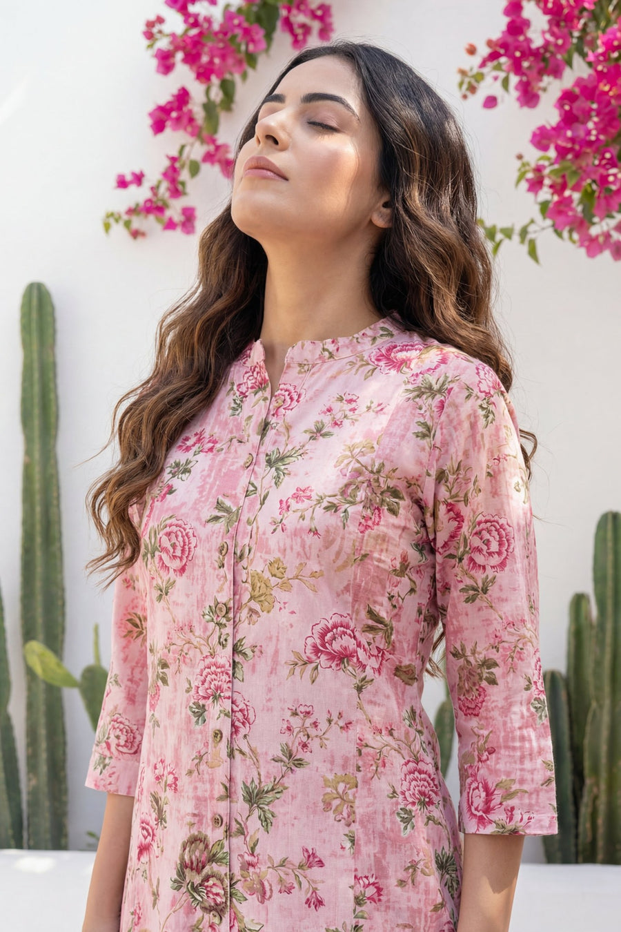 Pink Peony Garden Floral Cotton Co-ord Set — image 7