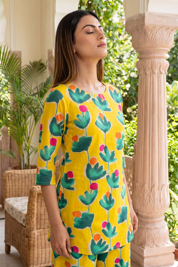 Marigold Elegance Cotton Co-ord Set