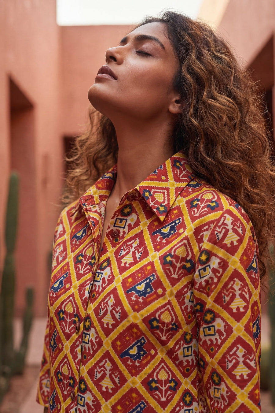 Crimson Ikat Heritage Cotton Co-ord Set — image 7