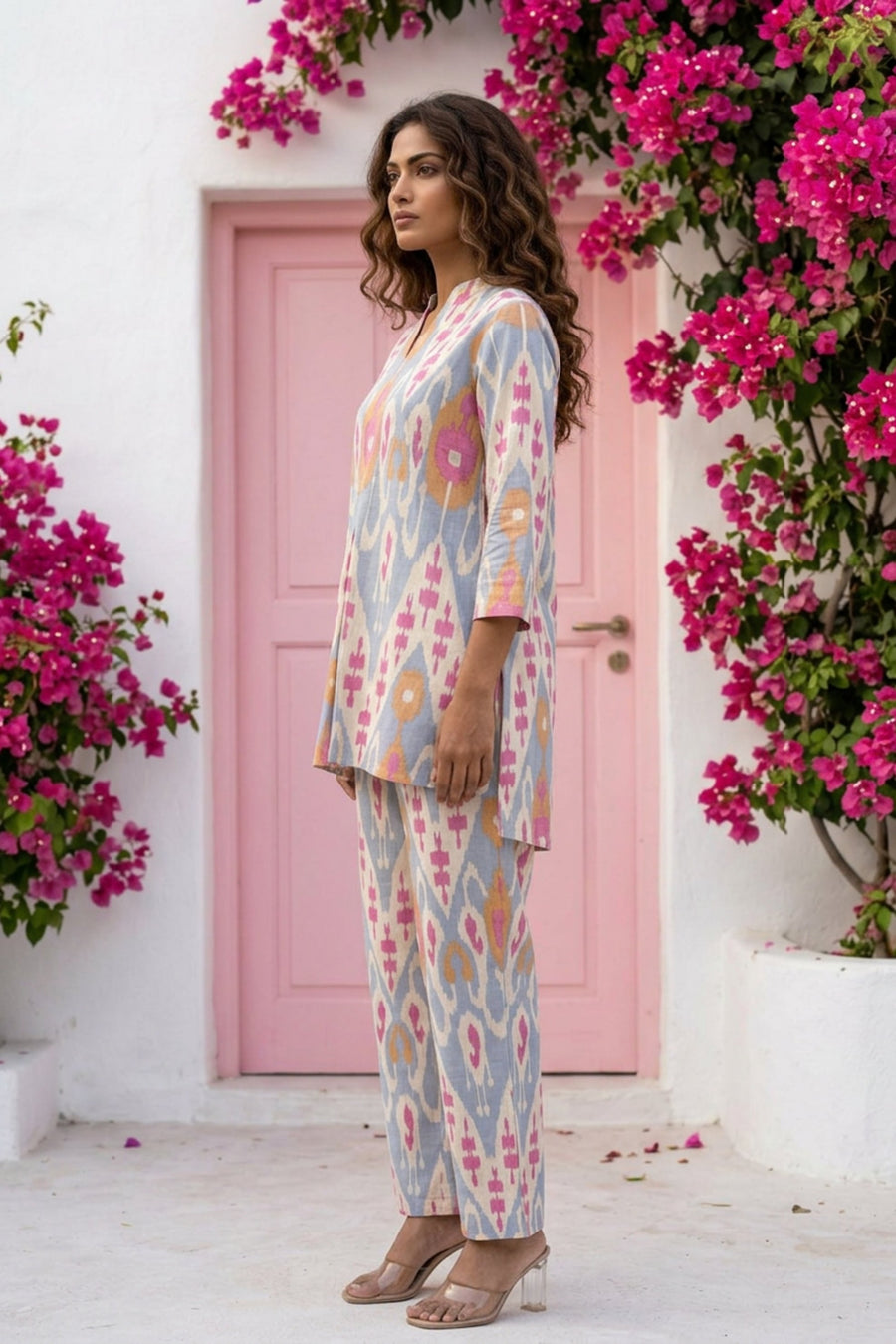 Eternal Echo Grey-Blue Cotton Co-ord Set — image 10