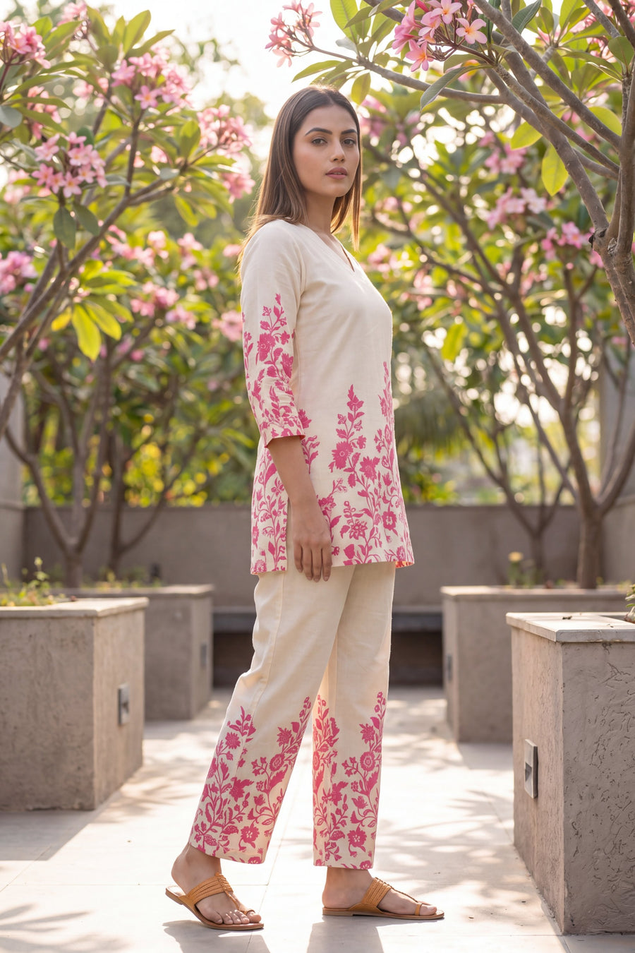 Slate Birch Hollow Geometric Cotton Co-ord Set — image 5
