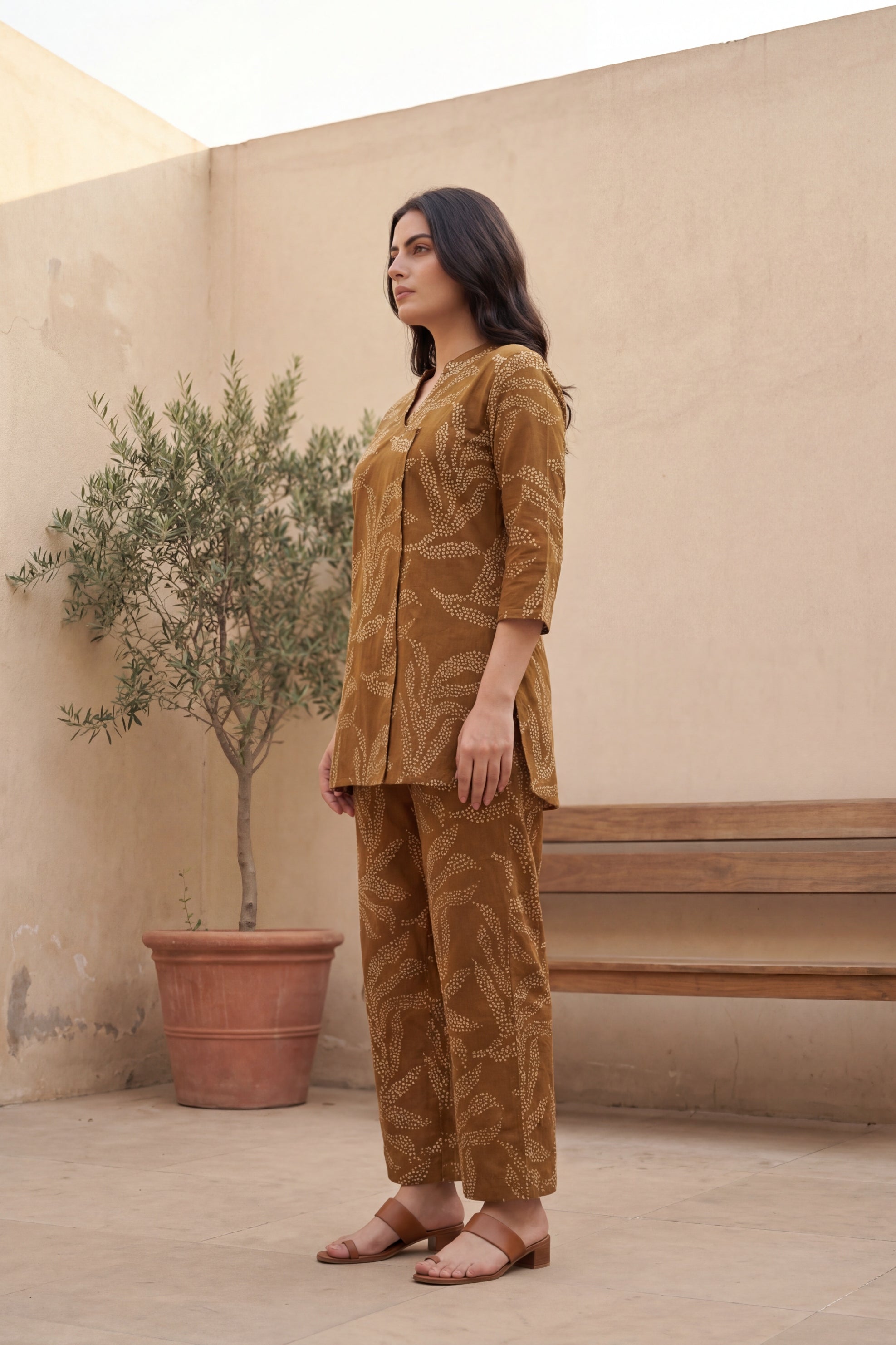 Earthy Grace Cotton Angrakha Co-ord Set - Me&My