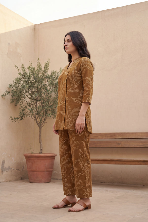 Earthy Grace Cotton Angrakha Co-ord Set