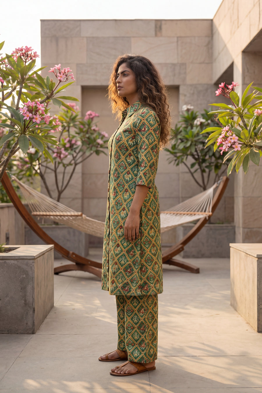 Teal Heritage Cotton Co-ord Set — image 6