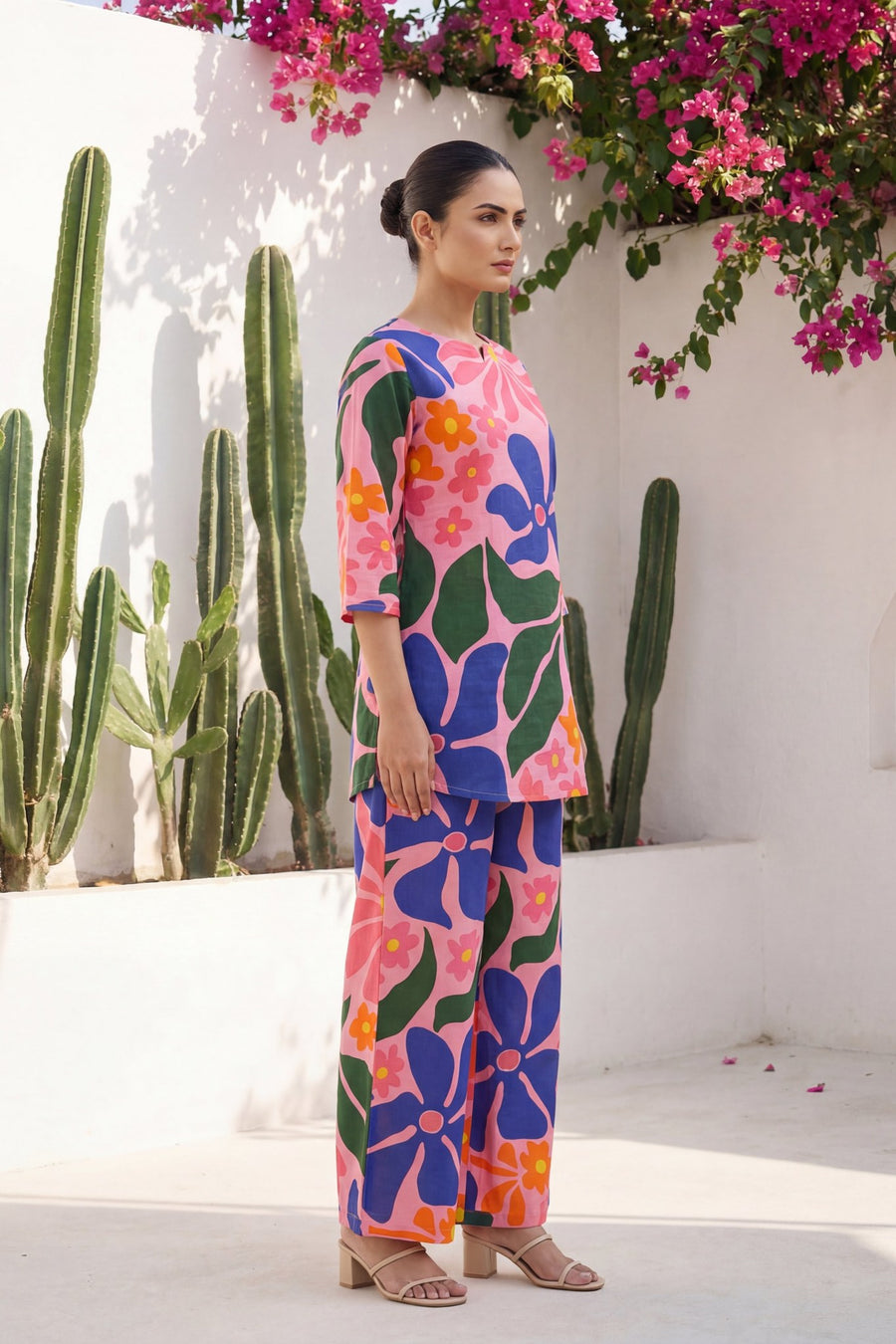 Petal Pop Pink Floral Cotton Co-ord Set — image 8