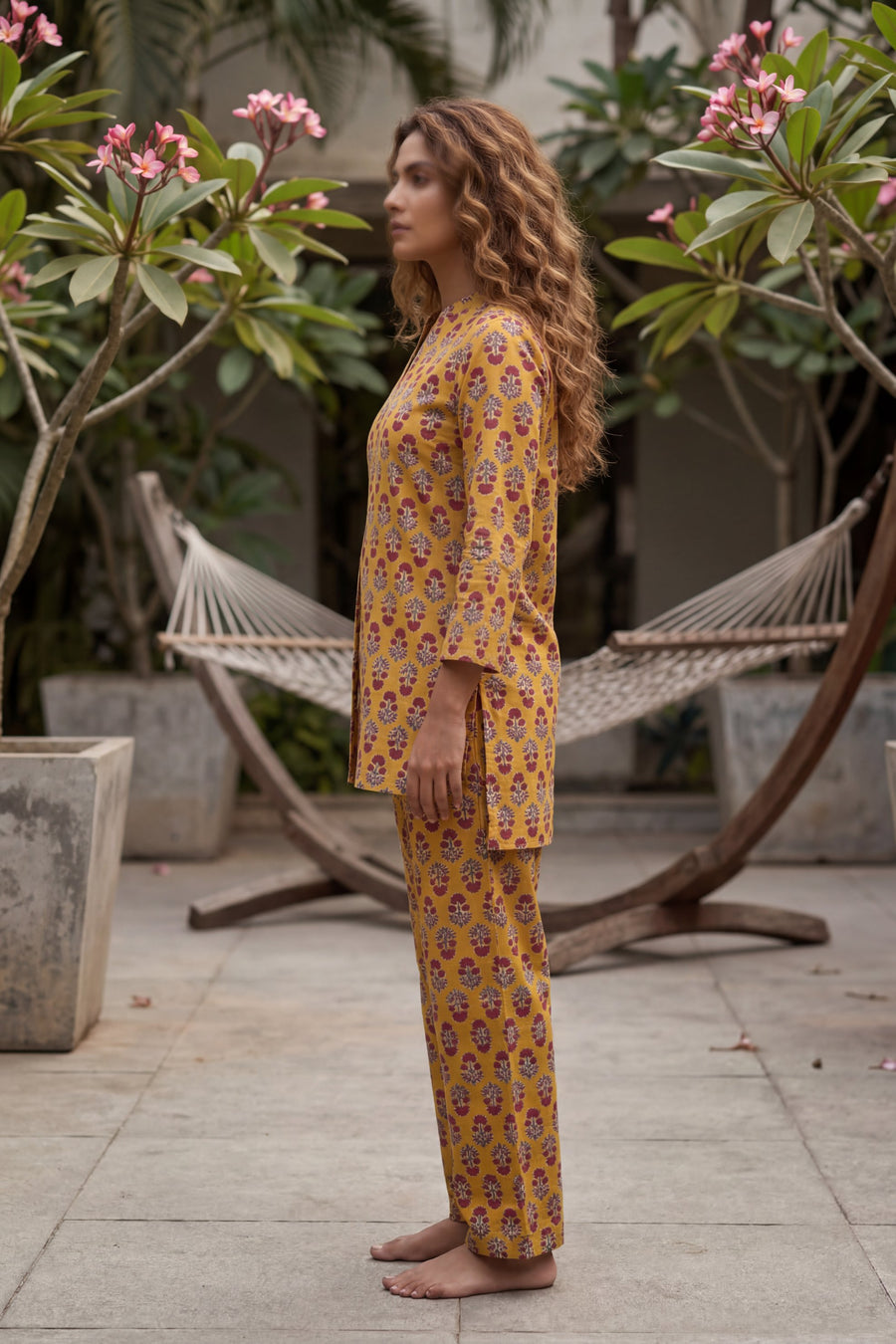Regal Garden Mustard Cotton Co-ord Set — image 3