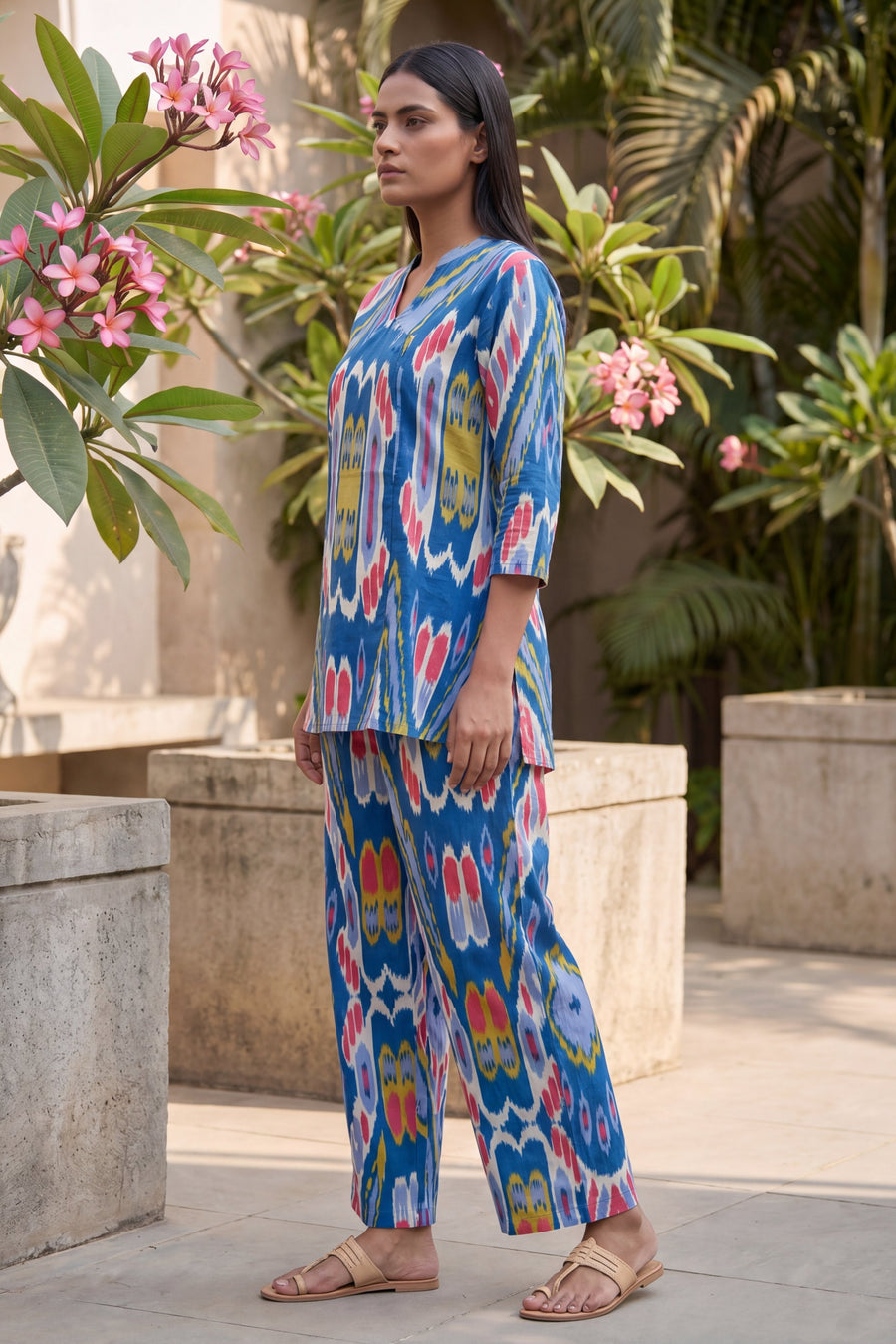 Abstract Whisper Cobalt Ikat Co-ord Set — image 6