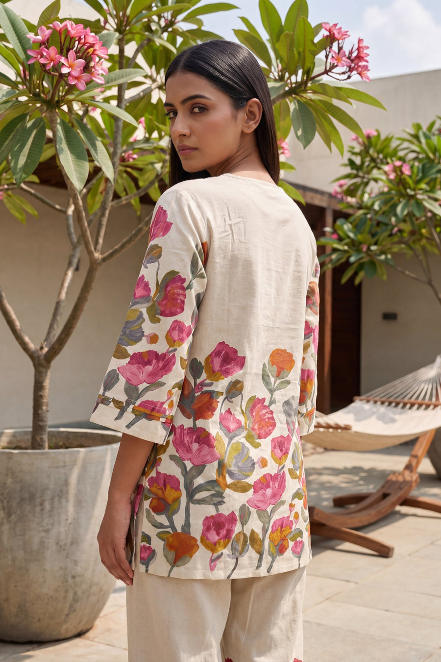 Tulip Cascade Ivory Floral Cotton Co-ord Set — image 11