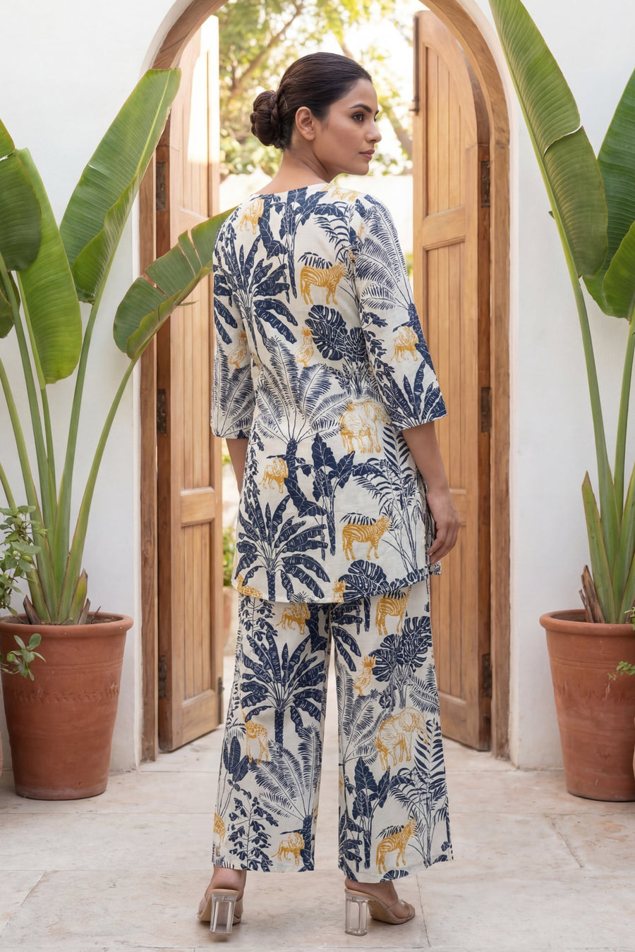 Tropical Canvas: Cream Botanical Cotton Co-ord Set — image 9