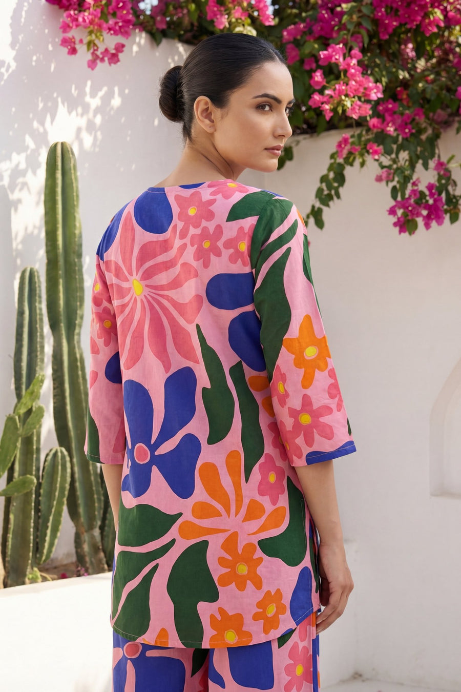 Petal Pop Pink Floral Cotton Co-ord Set — image 9