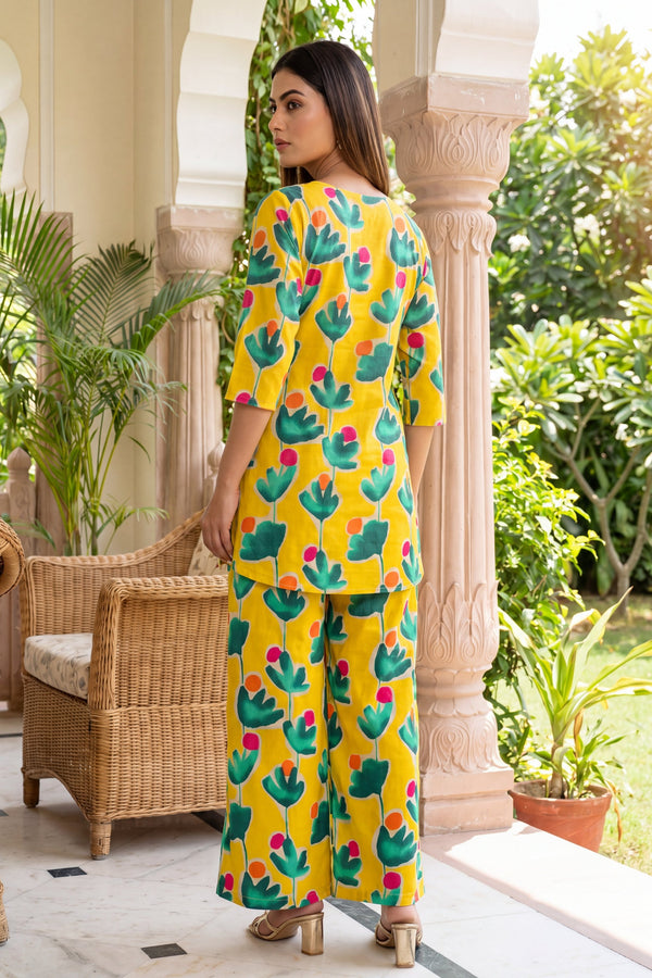 Marigold Elegance Cotton Co-ord Set