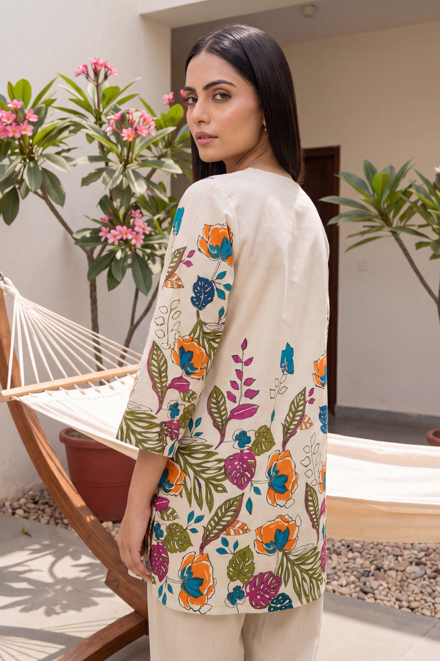 Papaya Grove Ivory Scattered Floral Cotton Co-ord Set — image 10