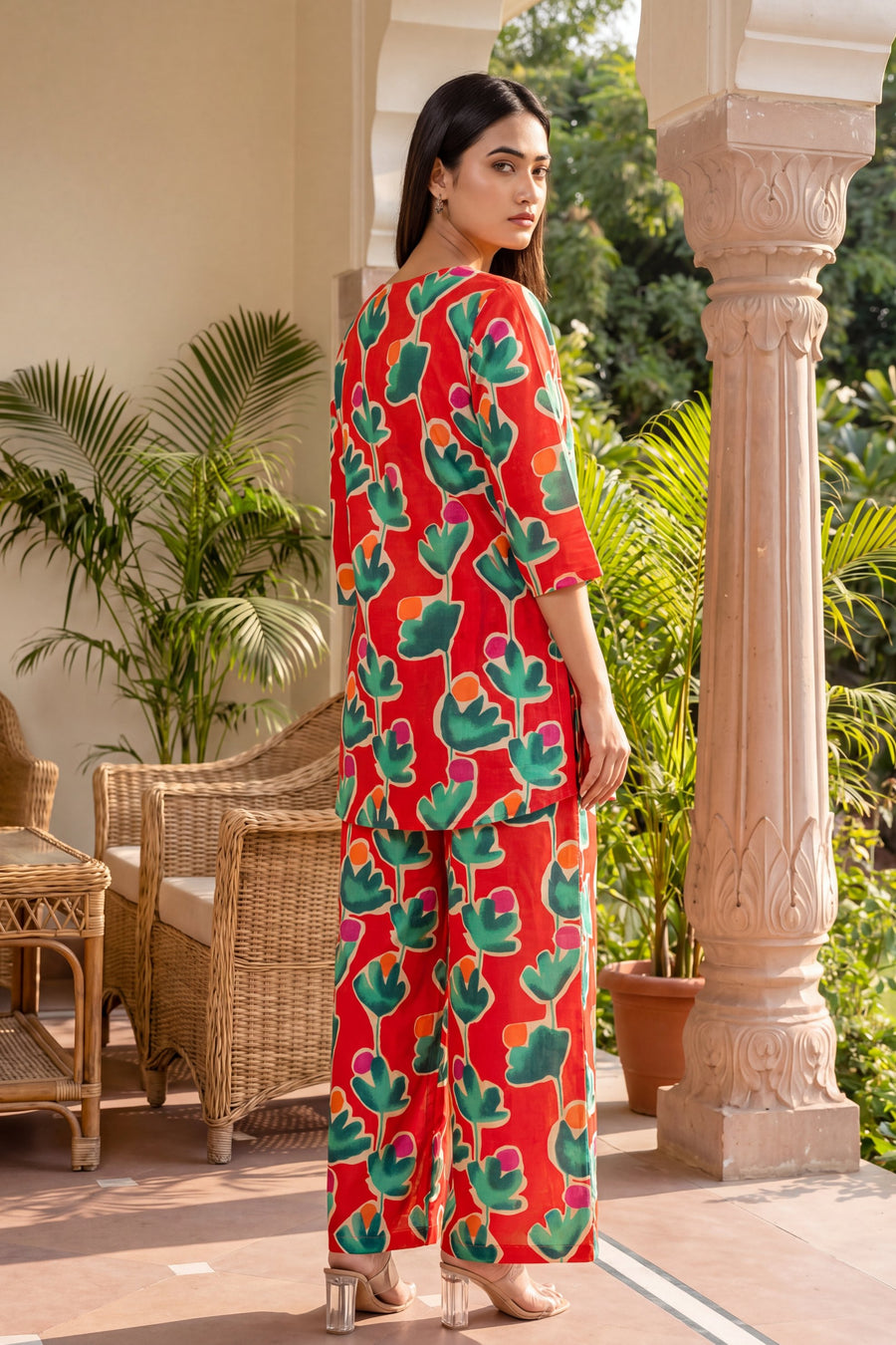 Crimson Petal Cotton Co-ord Set — image 12