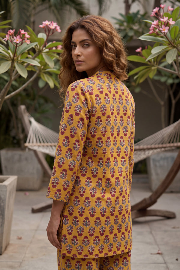 Regal Garden Mustard Cotton Co-ord Set