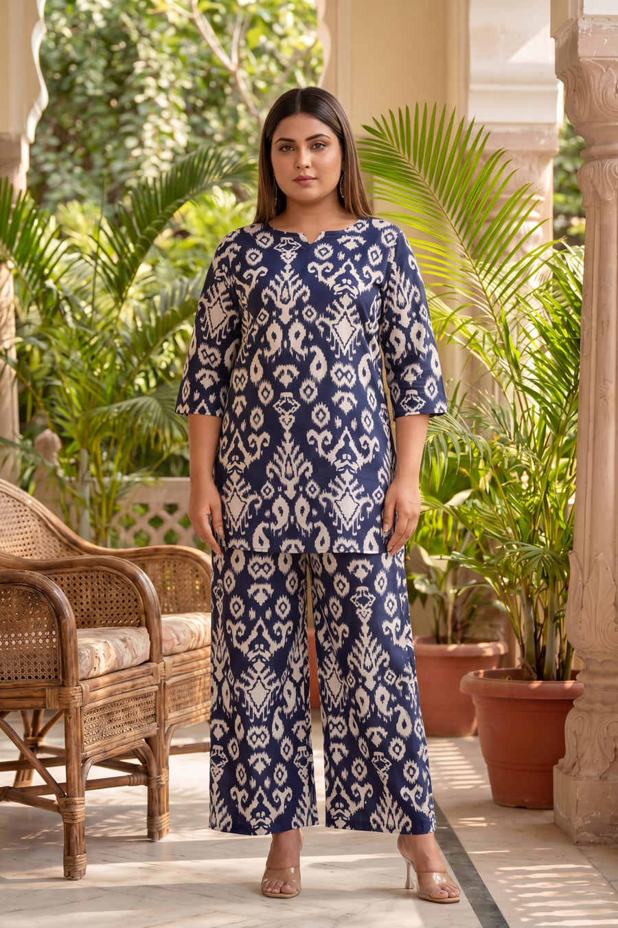 Celestial Rhythm Blue Cotton Co-ord Set — image 13