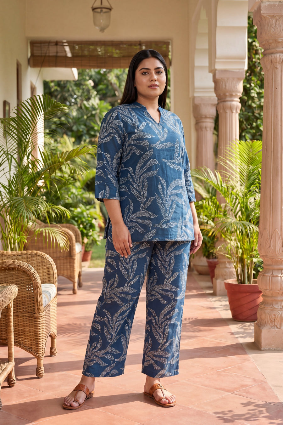 Slate Fern Pearl Botanical Cotton Co-ord Set — image 13