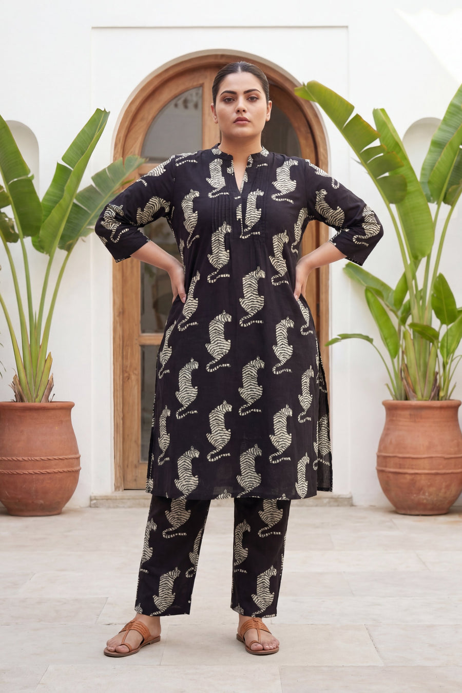 Prowling Midnight Tiger Cotton Co-ord Set — image 8