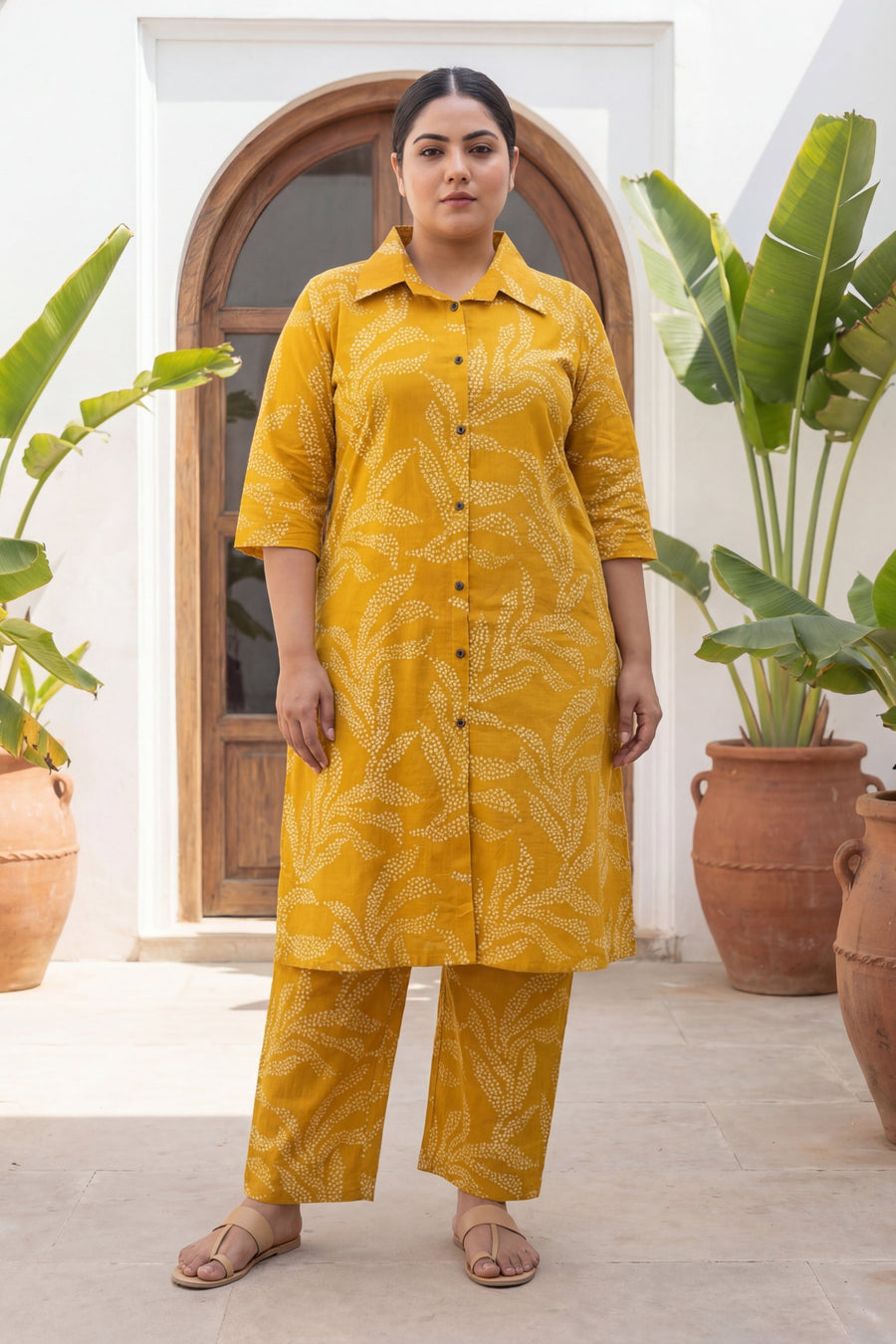 Amber Dabu Vine Print Cotton Co-ord Set — image 8