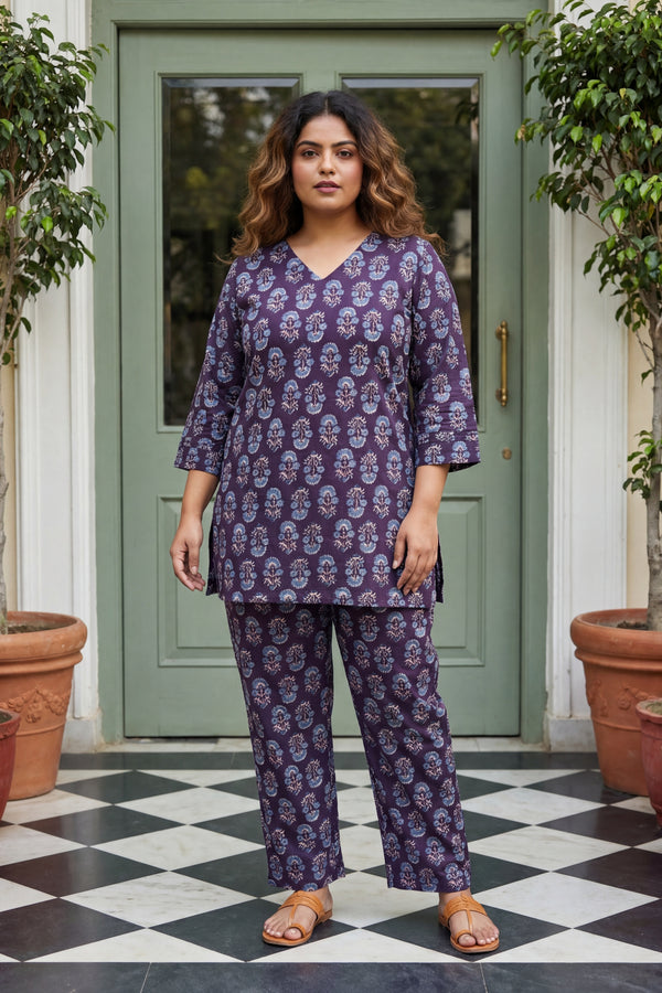 Lavender Palace Heritage Cotton Co-ord Set