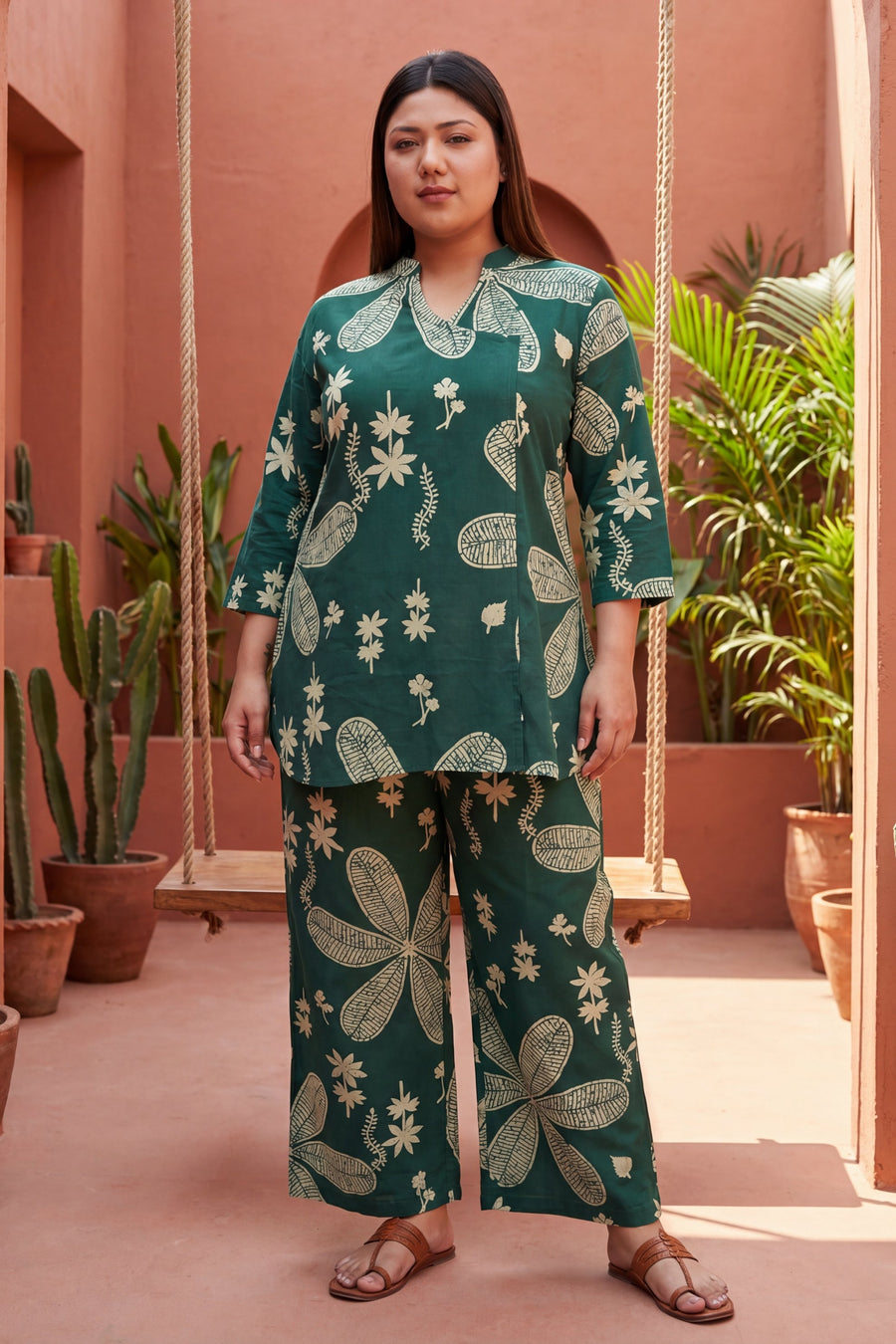 Grove Forest Green Floral Cotton Co-ord Set — image 8
