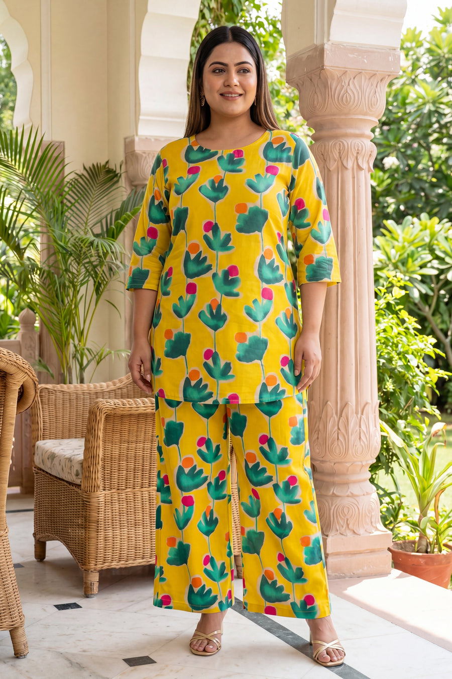 Marigold Elegance Cotton Co-ord Set — image 15