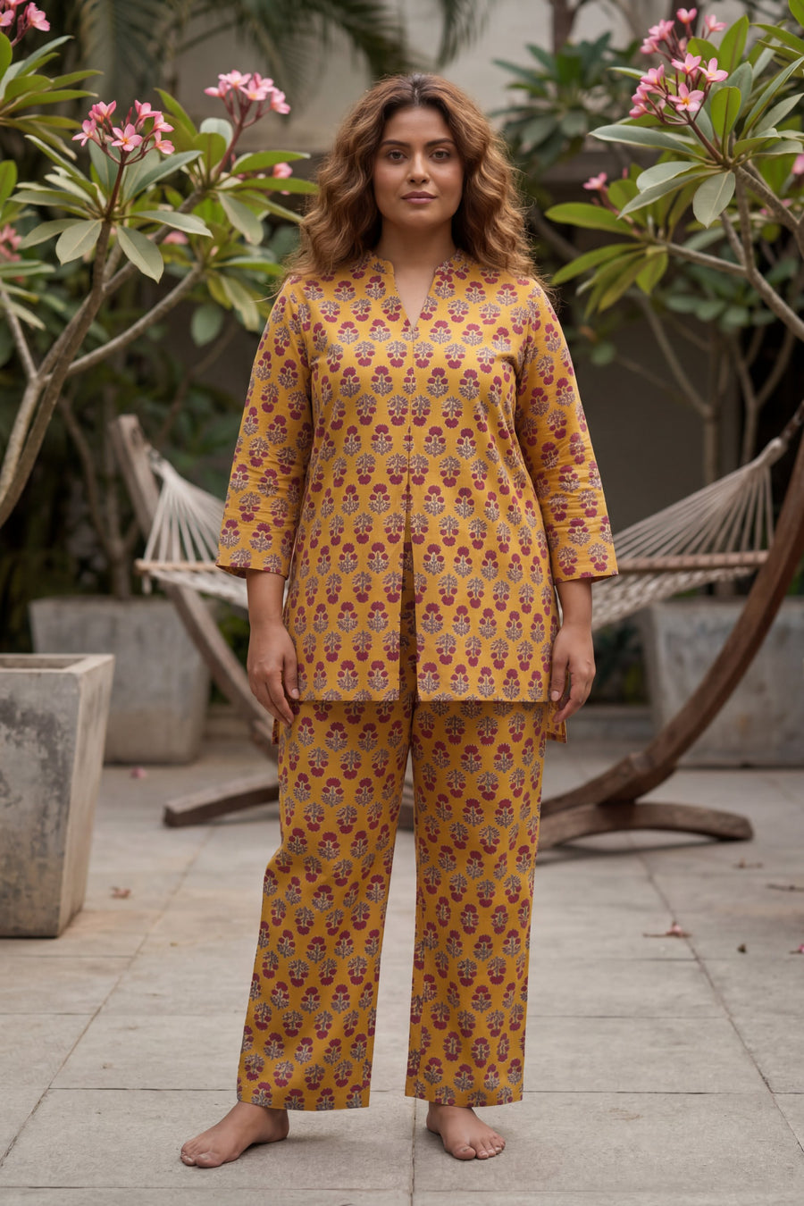 Regal Garden Mustard Cotton Co-ord Set — image 6