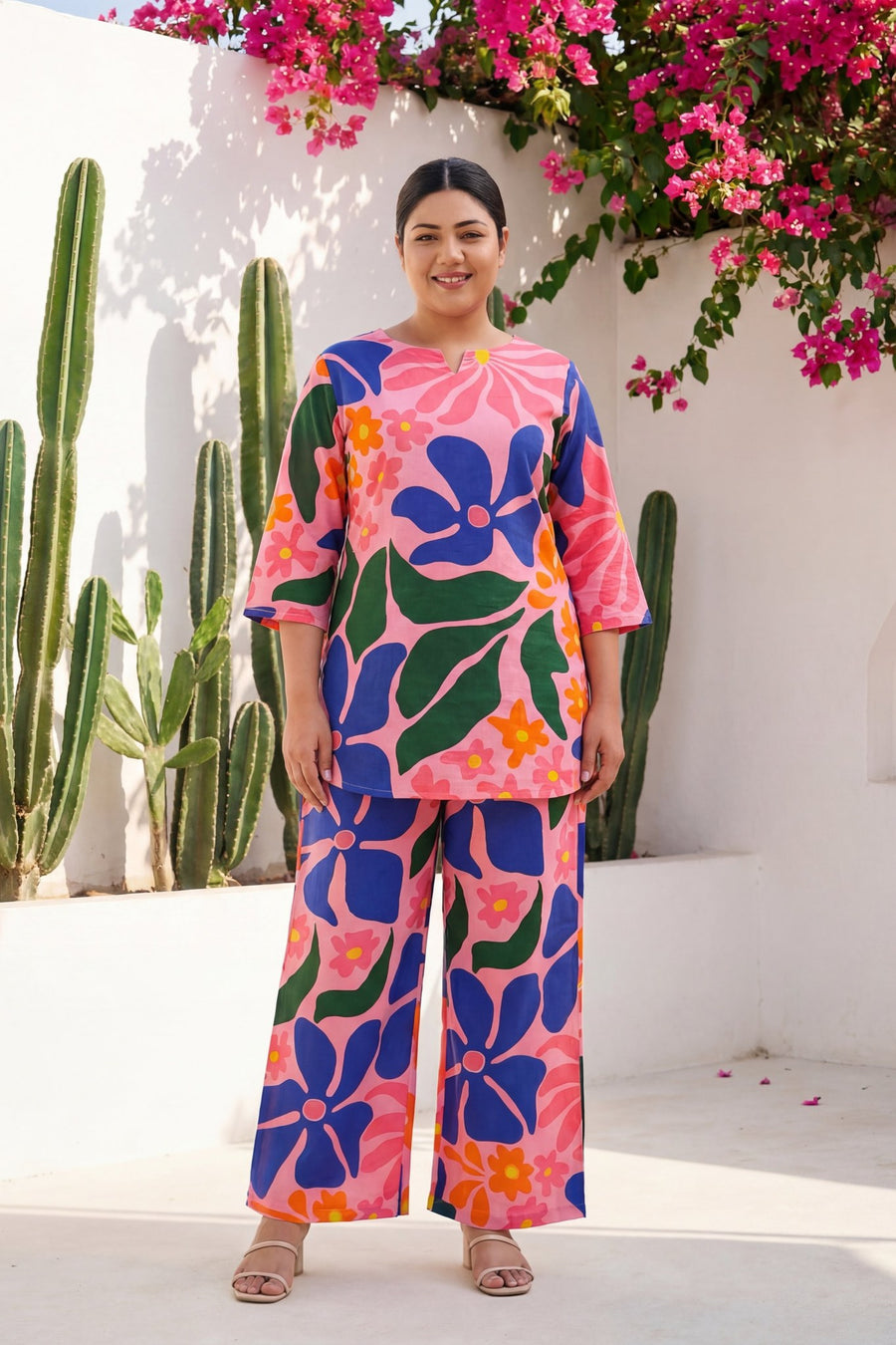Petal Pop Pink Floral Cotton Co-ord Set — image 11