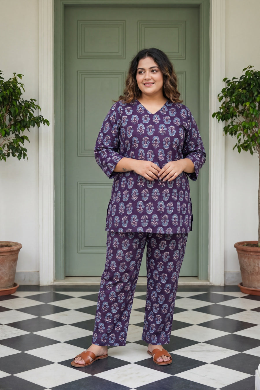 Lavender Palace Heritage Cotton Co-ord Set — image 1