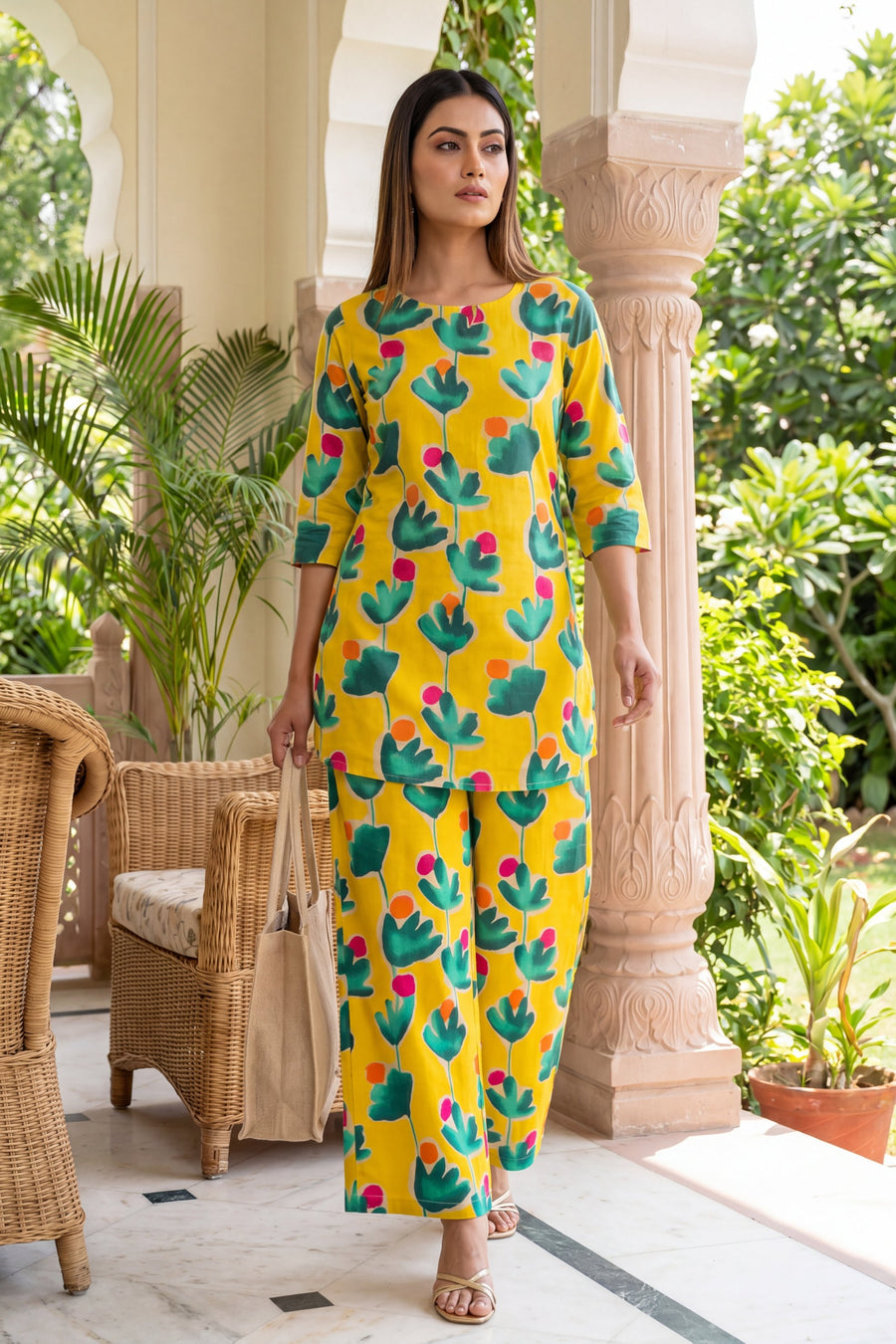 Marigold Elegance Cotton Co-ord Set — image 16