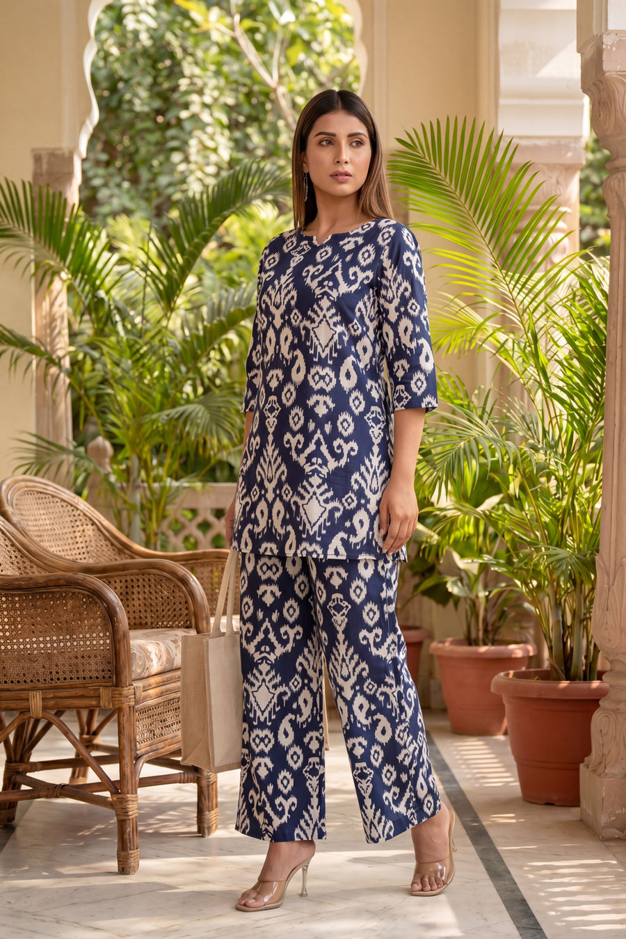 Celestial Rhythm Blue Cotton Co-ord Set — image 15