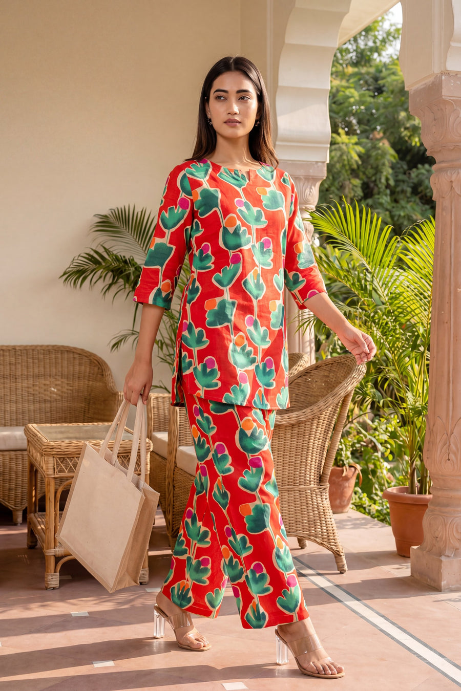 Crimson Petal Cotton Co-ord Set — image 15