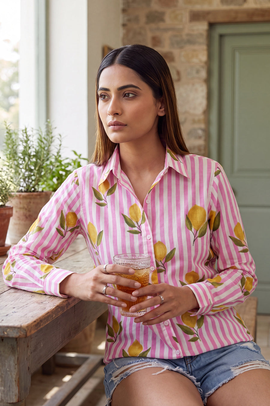 Mauve Rose Cotton Shirt — image 4