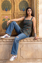 Pine Verdant Green Square Neck Cotton Top