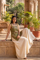 Meadow Emerald Green Square Neck Cotton Top