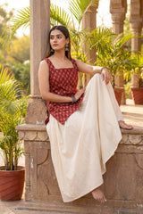 Hearthstone Red Square Neck Cotton Top