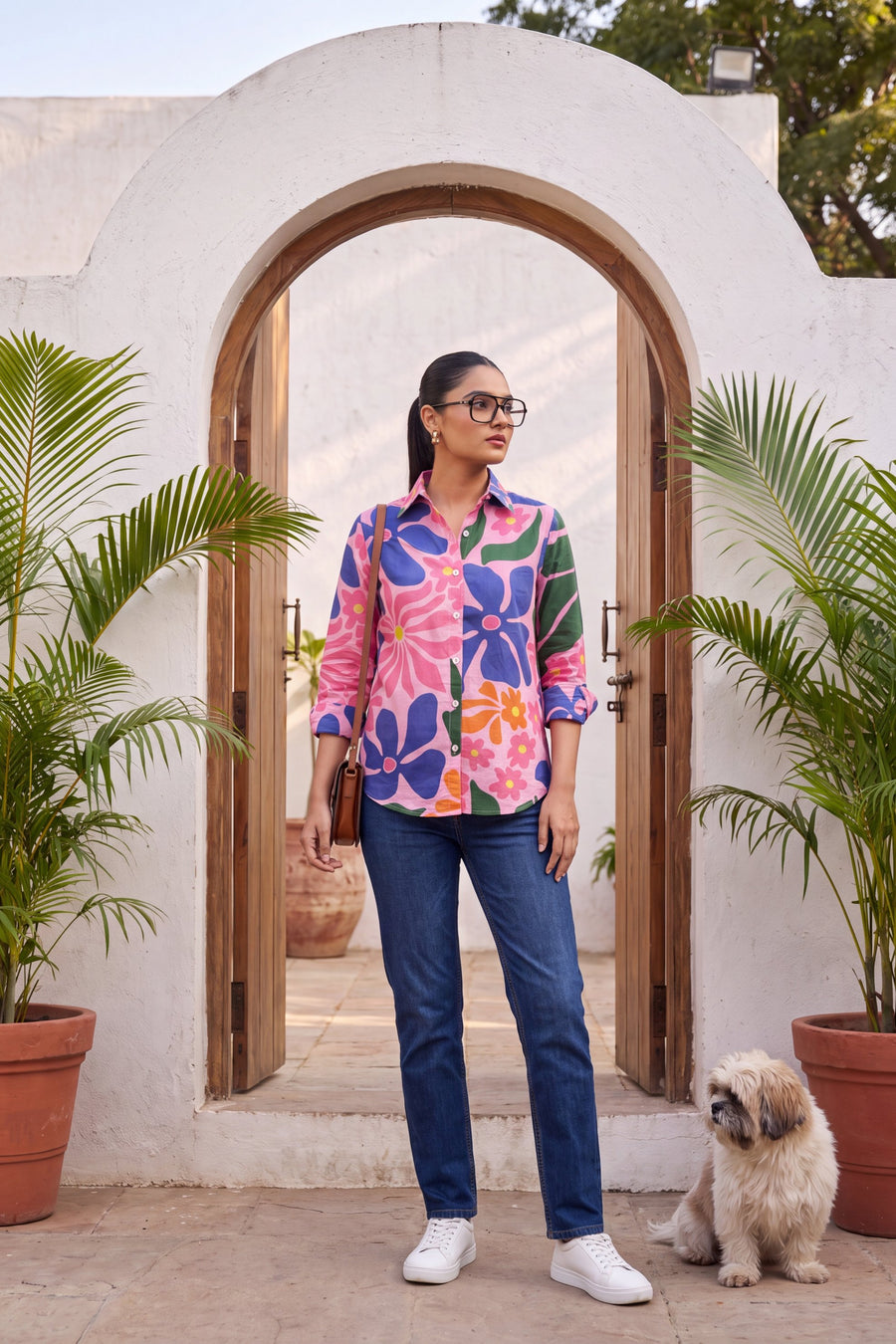 Coral Blush Cotton Shirt — image 5