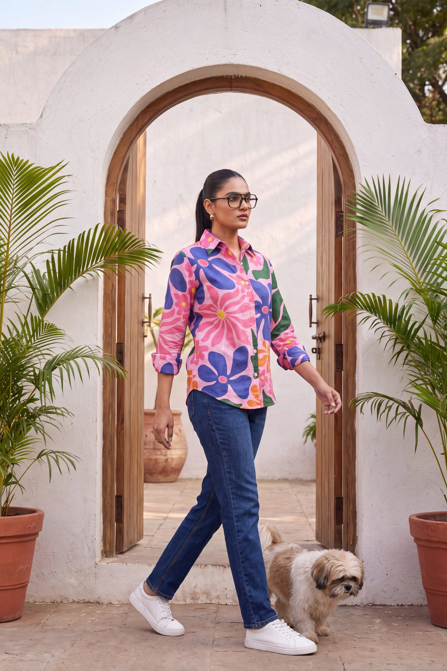 Coral Blush Cotton Shirt — image 6