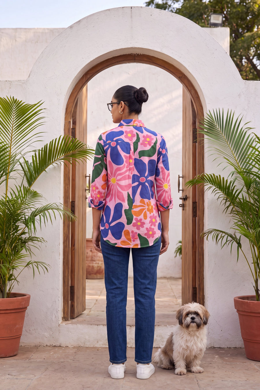 Coral Blush Cotton Shirt — image 2