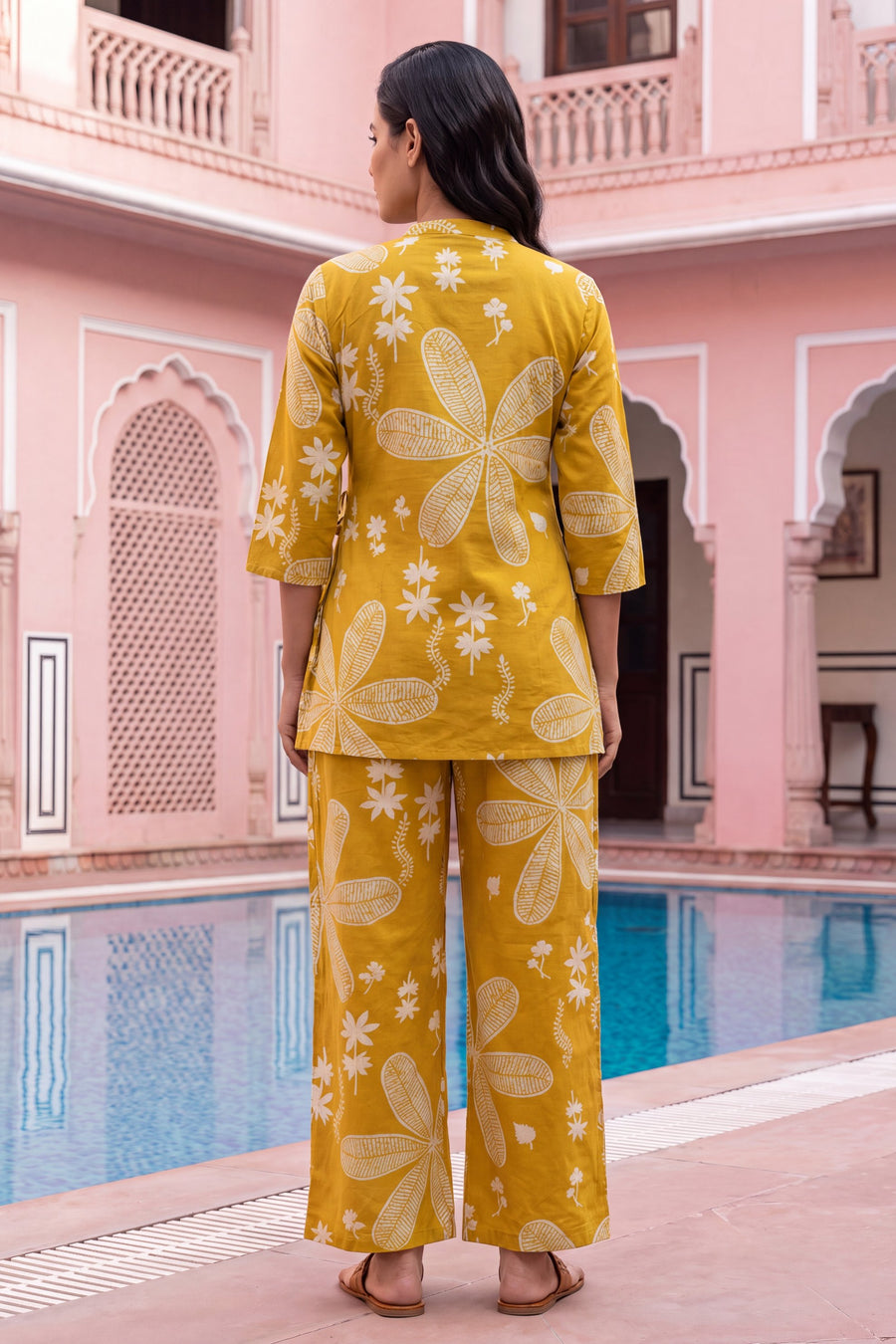 Turmeric Bloom Cotton Angrakha Co-ord Set — image 15