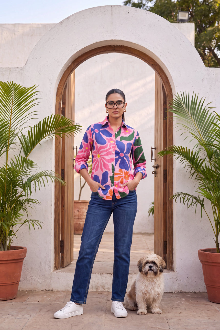 Coral Blush Cotton Shirt — image 13