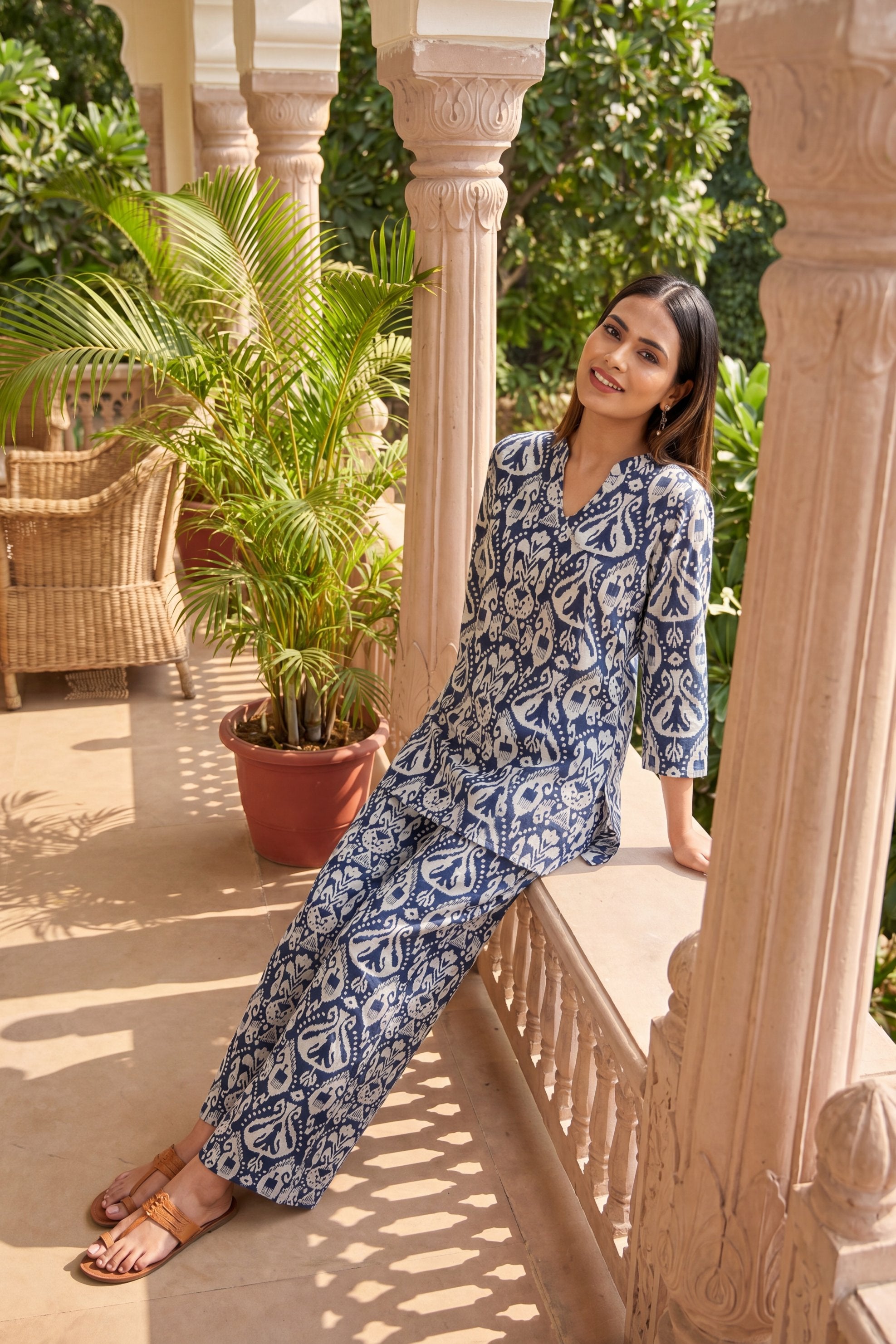 Hearthstone Blue Anghrakha Cotton Co-ord Set