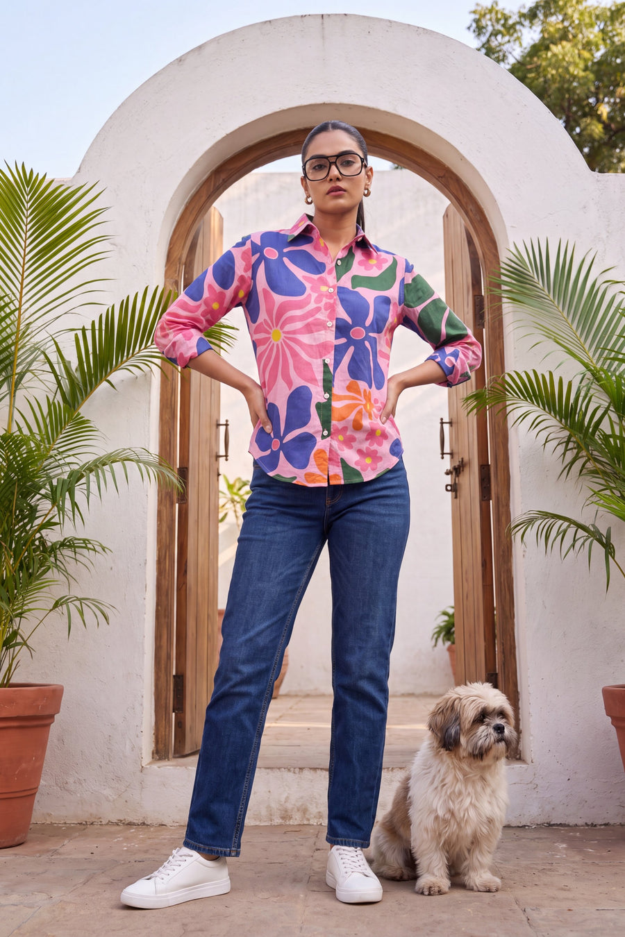 Coral Blush Cotton Shirt — image 7