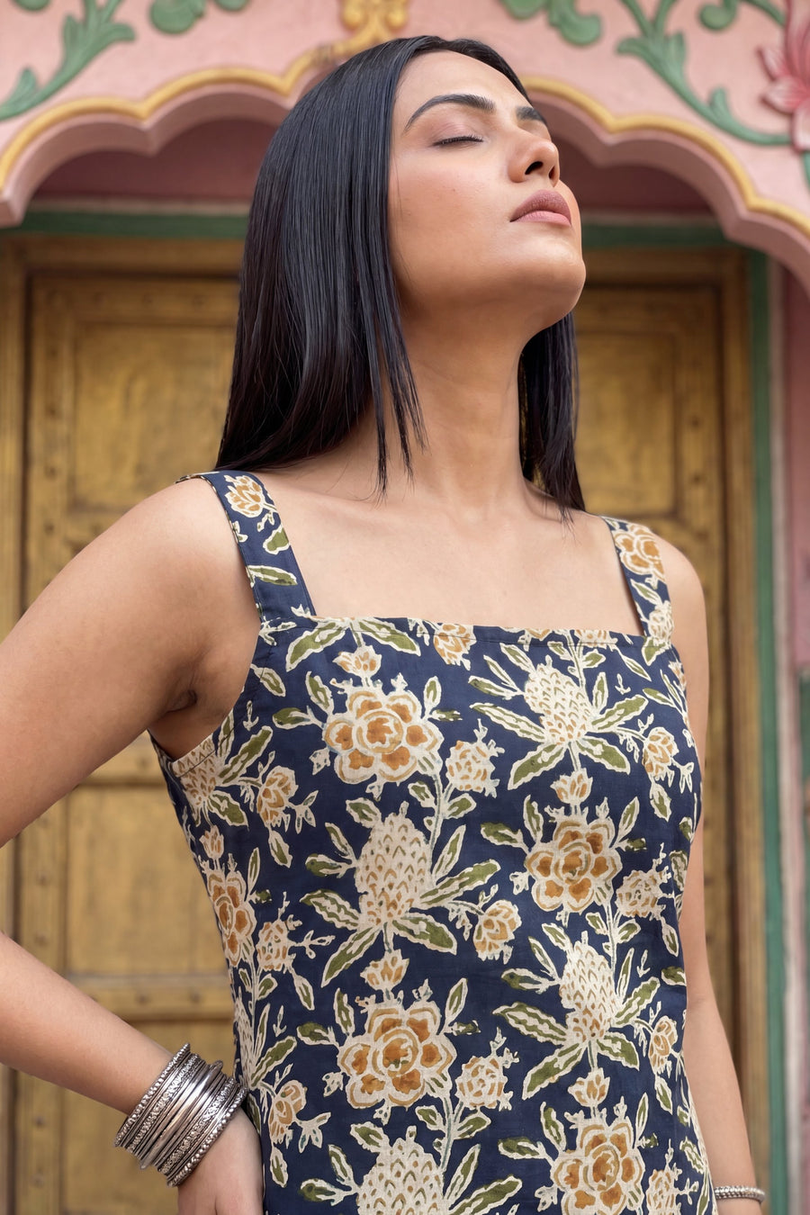 Harbor Blue Square Neck Cotton Top — image 12