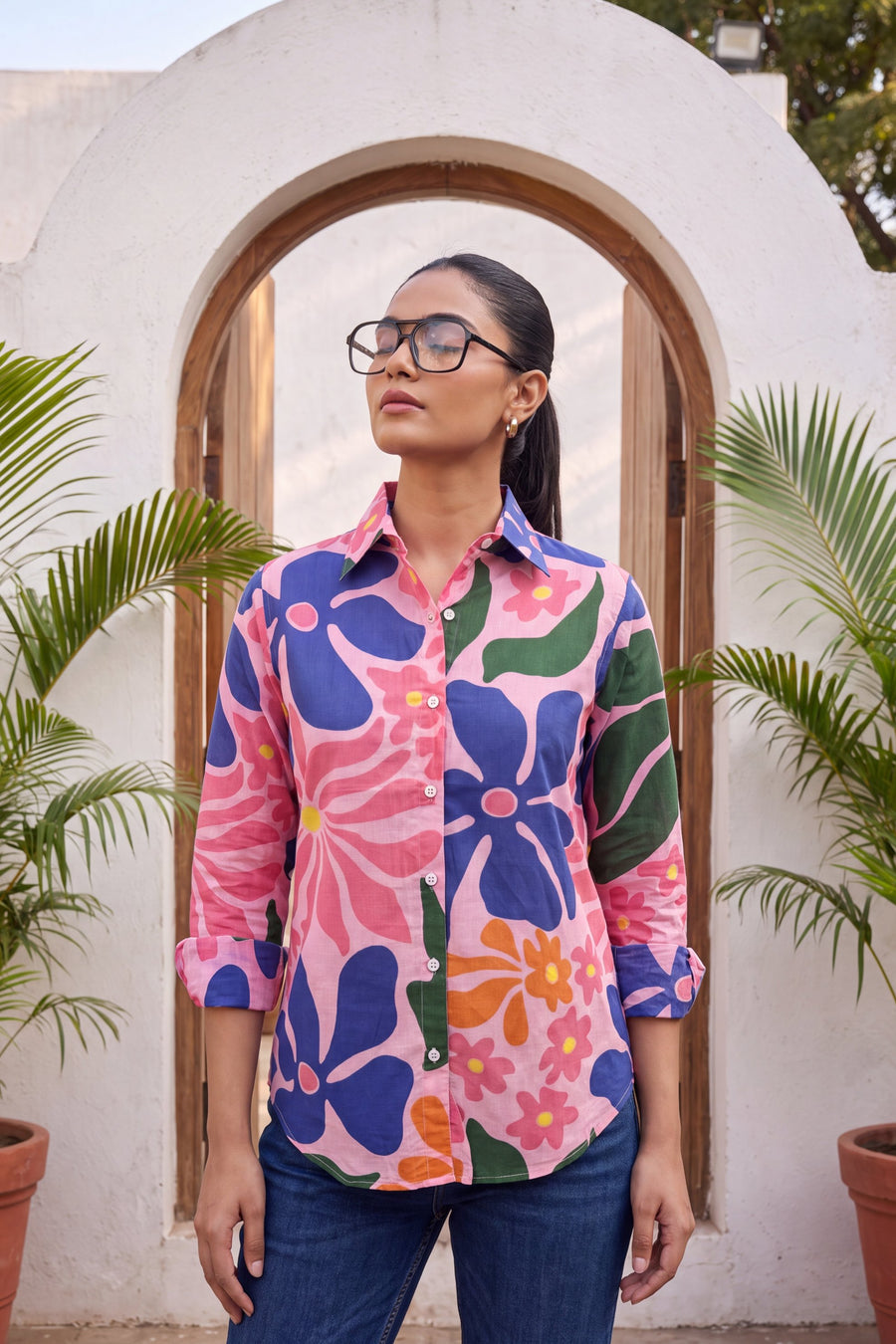 Coral Blush Cotton Shirt — image 10