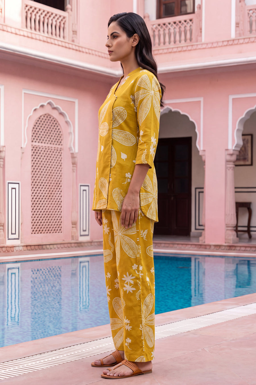 Turmeric Bloom Cotton Angrakha Co-ord Set — image 14
