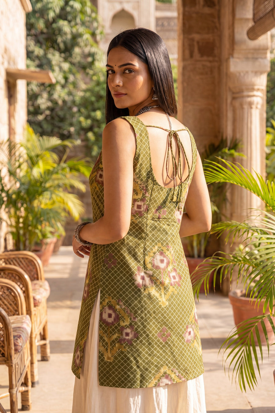 Meadow Emerald Green Square Neck Cotton Top — image 15