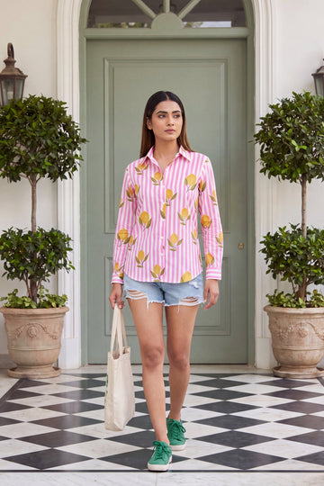 Mauve Rose Cotton Shirt