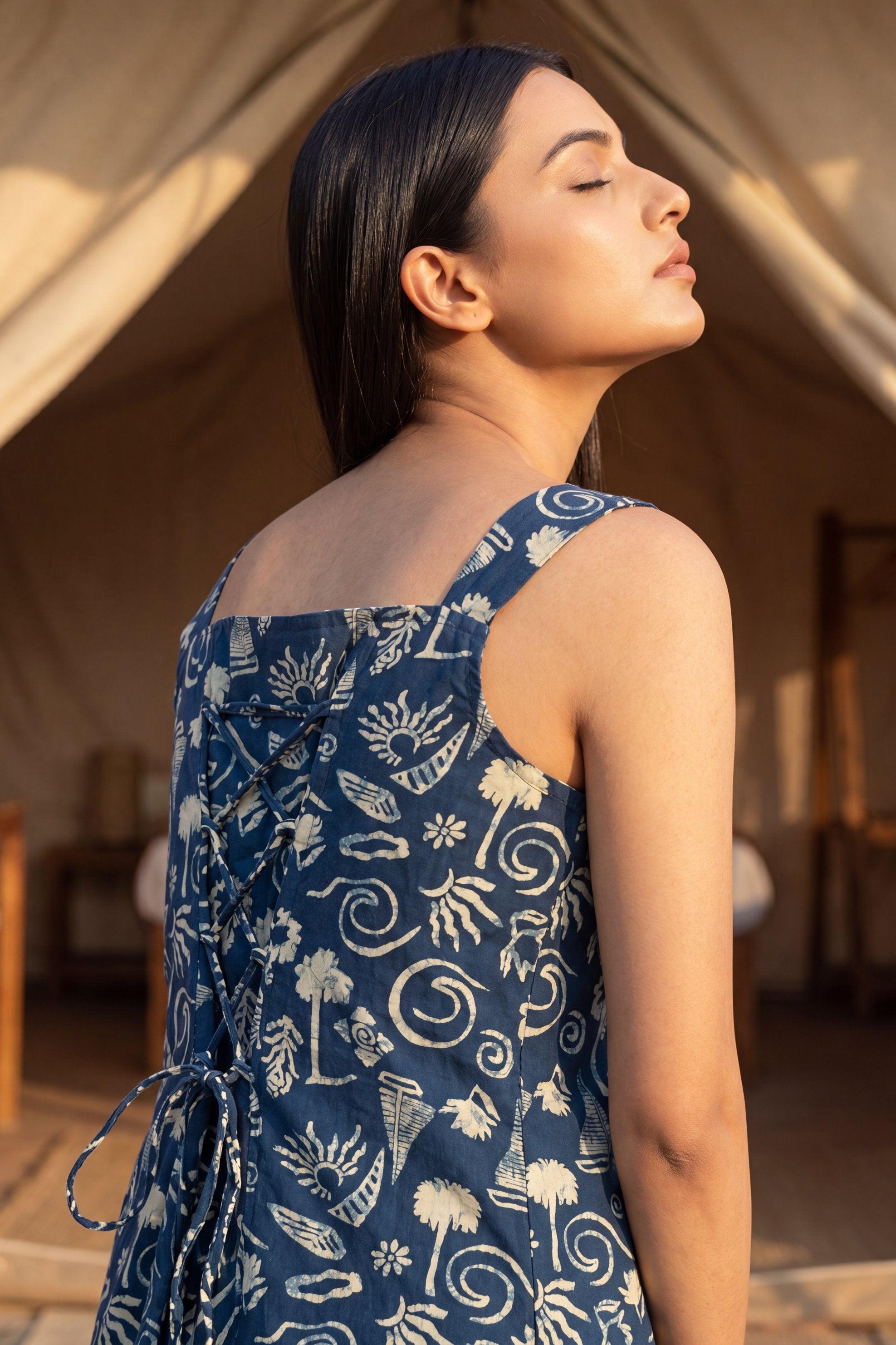 Sonata Sapphire Square Neck Cotton Top